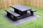 Rockwood® Betonnen Picknickset Antraciet 7016 Gelakt 1.80m, Ophalen of Verzenden, Nieuw, Rechthoekig, Hout