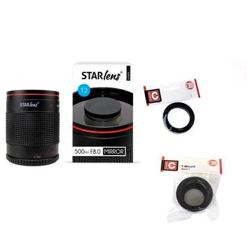 Starblitz 500mm F8 Starlens Spiegelobjectief + Caruba, Nieuw
