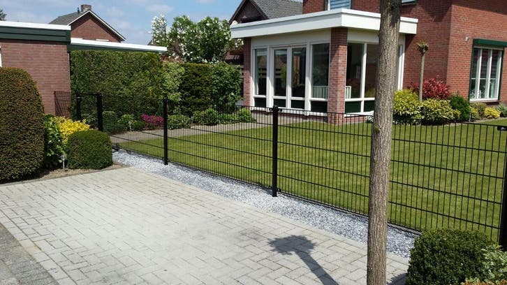 hekwerken dubbelstaafmatten scherp geprijsd, Tuin en Terras, Tuinhekken en Hekwerk, Met poort, Nieuw, IJzer, Dubbelstaafmat hekwerk