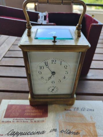 Rijtuigklok - Messing, Glas - 1900-1910 - met Repeater