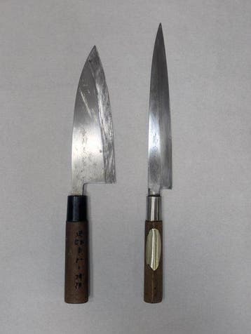Keukenmes - Staal, Hout - Japan - Traditionele Washita Deba-