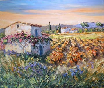 R. Vincent (1954) - Vin de Bandol vigne en Provence oeuvre