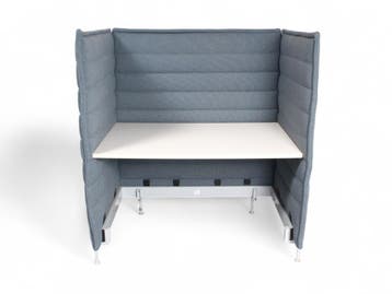 Vitra Alcove Plus Desk, formaat M, grijs-blauw met wit, Overige plaatsen, Ophalen of Verzenden, Gebruikt, Bureau