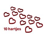 10x Rode houten hartjes - rood - valentijn - liefde - tro..., Diversen, Ophalen of Verzenden, Nieuw