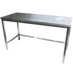 Rvs werktafel met afvalgat 1200x700x900 mm, Verzenden, Nieuw in verpakking