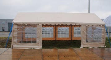 Classic Plus Partytent PVC 5x10x2 mtr in Beige (5x10 meter), Tuin en Terras, Verzenden, Nieuw, 2 meter of meer, Partytent