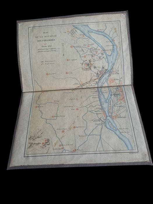 Egypte; Imprimerie impériale - Plan de la Bataille des, Antiek en Kunst, Antiek | Boeken en Bijbels
