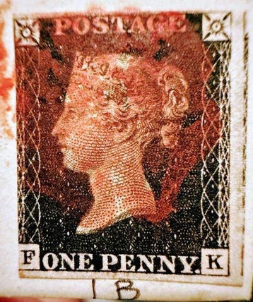 Groot-Brittannië 1840/1841 - Penny Black op stuk (Positie, Postzegels en Munten, Postzegels | Europa | UK, Gestempeld