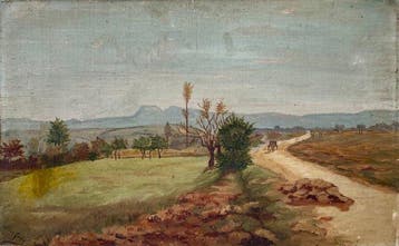 Britse school (XIX) - Paysage à la Charette