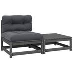 vidaXL 2-delige Loungeset met kussens massief grenenhout, Tuin en Terras, Verzenden, Nieuw, Loungeset