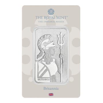 100 gram - Zilver .999 - 100g Britannia 9999 Fine Silver Bar