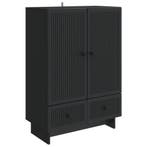 vidaXL Dressoir Zwart 66 x 34,5 x 95 cm Geconstrueerd hout, Huis en Inrichting, Kasten | Dressoirs, Verzenden, Nieuw, Overige houtsoorten