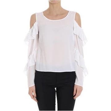 Patrizia Pepe • off-white top open schouders • 38 (IT44), Kleding | Dames, Maat 38/40 (M), Verzenden, Wit, Nieuw