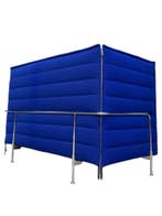 Vitra Alcove - Akoestische Bank - Blauwe Stof - Highback, Zo goed als nieuw, Bureaustoel, Ergonomisch, Verzenden