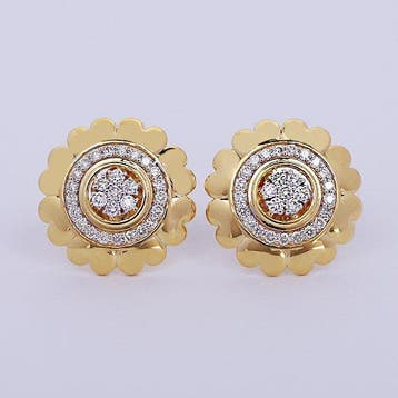 Oorstekers - 14 karaat Geel goud - 0.68ct. tw. Diamant