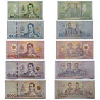 Thailand. - 20, 50, 100, 500 and 1000 Baht - 2022 (Zonder