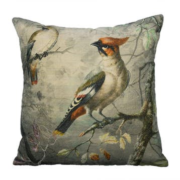 kussen fluweel charming kuifvogel 45x45cm, Verzenden, Nieuw