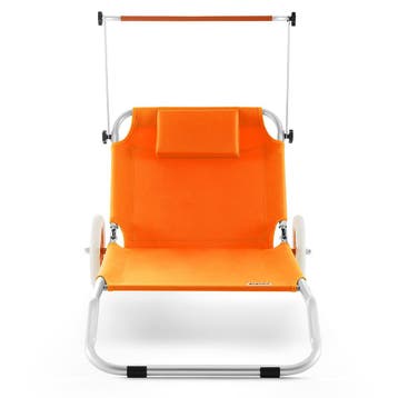 Ligbed Kreta Oranje Alu met wielen (Ligbed - Lounge), Verzenden, Nieuw
