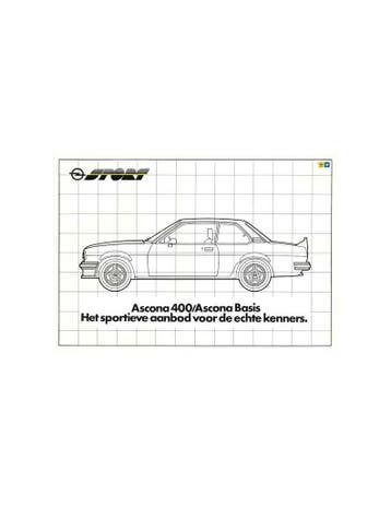 1981 OPEL ASCONA 400 / 400 BASIS BROCHURE NEDERLANDS, Nieuw, Opel, Author
