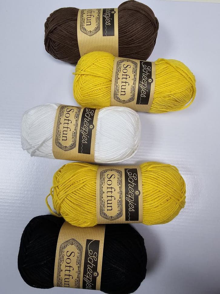 De Scheepjes Softfun bijen kleurenbundel, Hobby en Vrije tijd, Breien en Haken, Breien of Haken, Nieuw, Wol of Garen, Ophalen of Verzenden