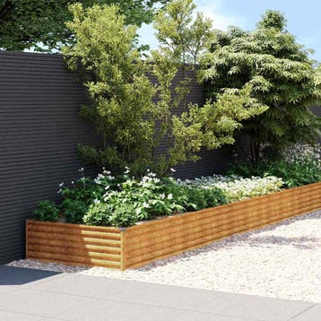 vidaXL Plantenbak verhoogd 960x100x36 cm cortenstaal, 100 cm of meer, Verzenden, Nieuw, Metaal