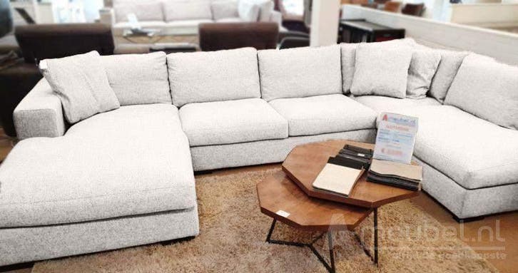 U-Bankstel Sloterdijk - loungebanken - Wit, Huis en Inrichting, Banken | Sofa's en Chaises Longues, 150 cm of meer, Nieuw, 300 cm of meer