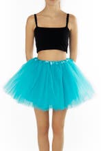 KIMU® Tutu Blauw Tule Rokje XL XXL 3XL Oceaan Blauwe Pettico, Ophalen of Verzenden, Nieuw, Carnaval