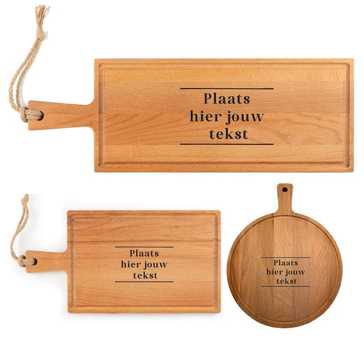 Unieke borrelplank met jouw tekst of logo erop!, Huis en Inrichting, Keuken | Keukenbenodigdheden, Nieuw, Verzenden