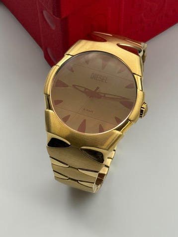 Diesel - D-Struptor Futuristic Gold Watch – Iridescent, Nieuw