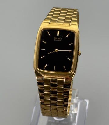 Seiko - 5Y30-5280 – Tank Dress Watch – Black Dial –