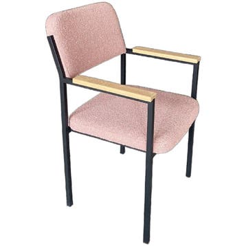 NOGA Design Eetkamerstoel Levi Roze/zwart - Ongebruikt, Ophalen of Verzenden, Zo goed als nieuw, Hollywood Regency
