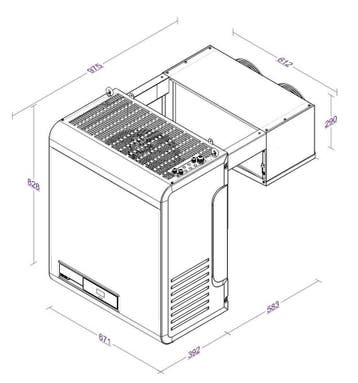 Combisteel Wandunit Inhang Vries | 5,1–9,1 m³ | -25°C/-15°C, Ophalen of Verzenden, Nieuw