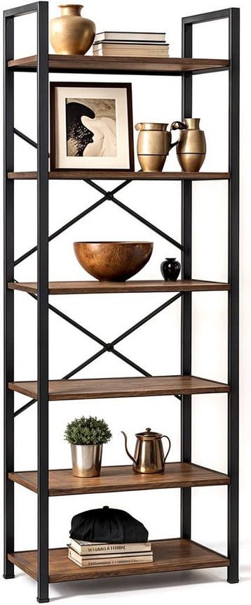 Goliving Boekenkast - 66 x 30 x 186 cm - 6 Lagen, Verzenden, Nieuw