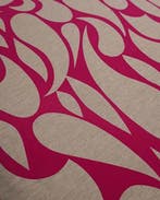 Viscose Linnen Abstract Roze/Beige, Nieuw, Roze