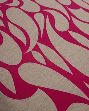 Viscose Linnen Abstract Roze/Beige, Nieuw, Roze