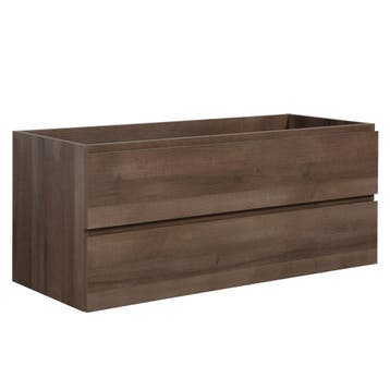 Wastafelkast Angela 120 x 48 cm Bruin Eiken Wastafelmeubel, Huis en Inrichting, Badkamer | Badkamermeubels, Verzenden, Nieuw, Wastafelkast