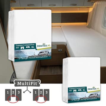 Textielpakket  3 delig met midden matras -1 hoeslakenset(3, Verzenden, Nieuw, Eenpersoons, Wit