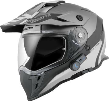 Bogotto H331 BT Tour EVO Zwart Grijs Bluetooth Enduro Helm, Nieuw met kaartje, Overige merken, Heren, Offroadhelm