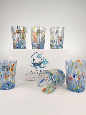 LAGUNA - Drinkservies (6) - Muranoglas - 6 GOTI DE FORNASA