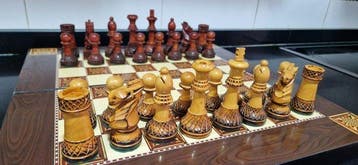 Schaakspel - Gran ajedrez de madera de calidad - Boxhout