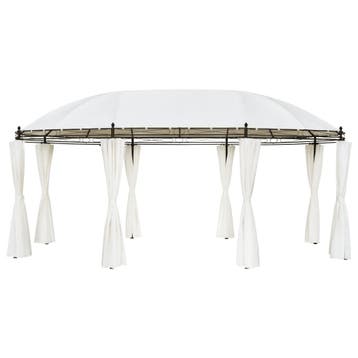 vidaXL Prieel 530x350x265 cm crèmewit, Verzenden, Nieuw