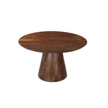 Mangohouten eettafel Mick rond bruin 150cm, Verzenden, Rond, Nieuw, Industriële meubels