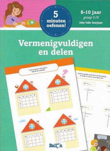 Vermenigvuldigen en delen / ... minuutjes oefenen / 0, Verzenden, Zo goed als nieuw, 5 minuten oefenen