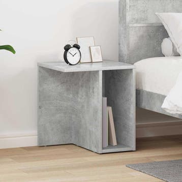 vidaXL Bijzettafel Beton Grijs 37 x 32 x 40 cm Bewerkt hout, Verzenden, Nieuw, Minder dan 45 cm