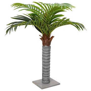 vidaXL Kunstpalmboom 6 bladeren 100 cm groen, Verzenden, Nieuw