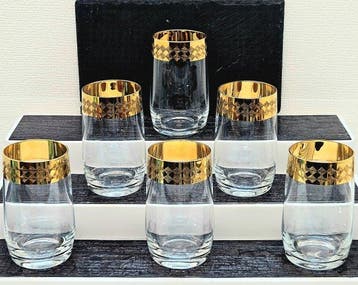 |- (6) x *Exklusives Böhmisches Trinkgläser Set, Antiek en Kunst