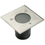 Grondspot geborsteld RVS vierkant 100mm, Ophalen of Verzenden, Nieuw