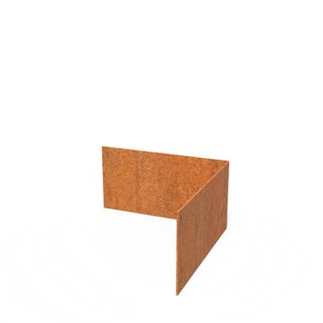 Cortenstaal kantopsluiting recht 90° hoek 30x30x0,3x15cm, Overige materialen, Nieuw, Minder dan 25 cm, Border
