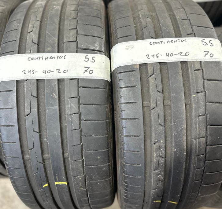 2x 245-40-20 Continental Zomer 2x5.5mm €70 PerBand 245 40 20, Auto-onderdelen, Banden en Velgen, 20 inch, Zomerbanden, 245 mm
