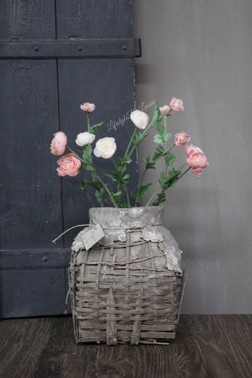 Zijden Ranonkel 3-bloemig Pink 57 cm, Ophalen of Verzenden, Nieuw
